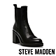 STEVE MADDEN-KAYDEN 側拼接粗跟短靴-黑色 product thumbnail 1