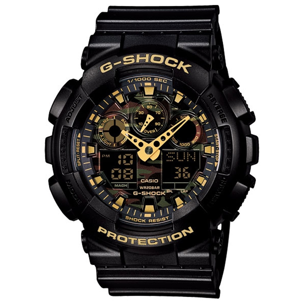 CASIO卡西歐 迷彩紋路G-SHOCK系列(GA-100CF-1A9)