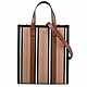 BURBERRY Book Tote 經典英倫風條紋手提肩背兩用小托特包(卡其) product thumbnail 1