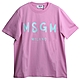 MSGM 義大利製經典油漆塗鴉字母LOGO圓領T恤(玫瑰粉) product thumbnail 1