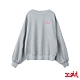 X-girl BIG SLEEVE SWEAT TOP長袖T恤-淺灰 product thumbnail 1