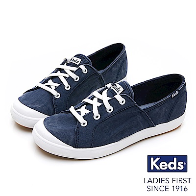 Keds SANDY 復古綁帶休閒鞋-海軍藍