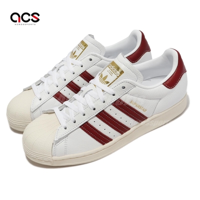 Adidas 休閒鞋 Superstar 男鞋 女鞋 白 酒紅 奶油底 金標 皮革 貝殼頭 愛迪達 GZ1603