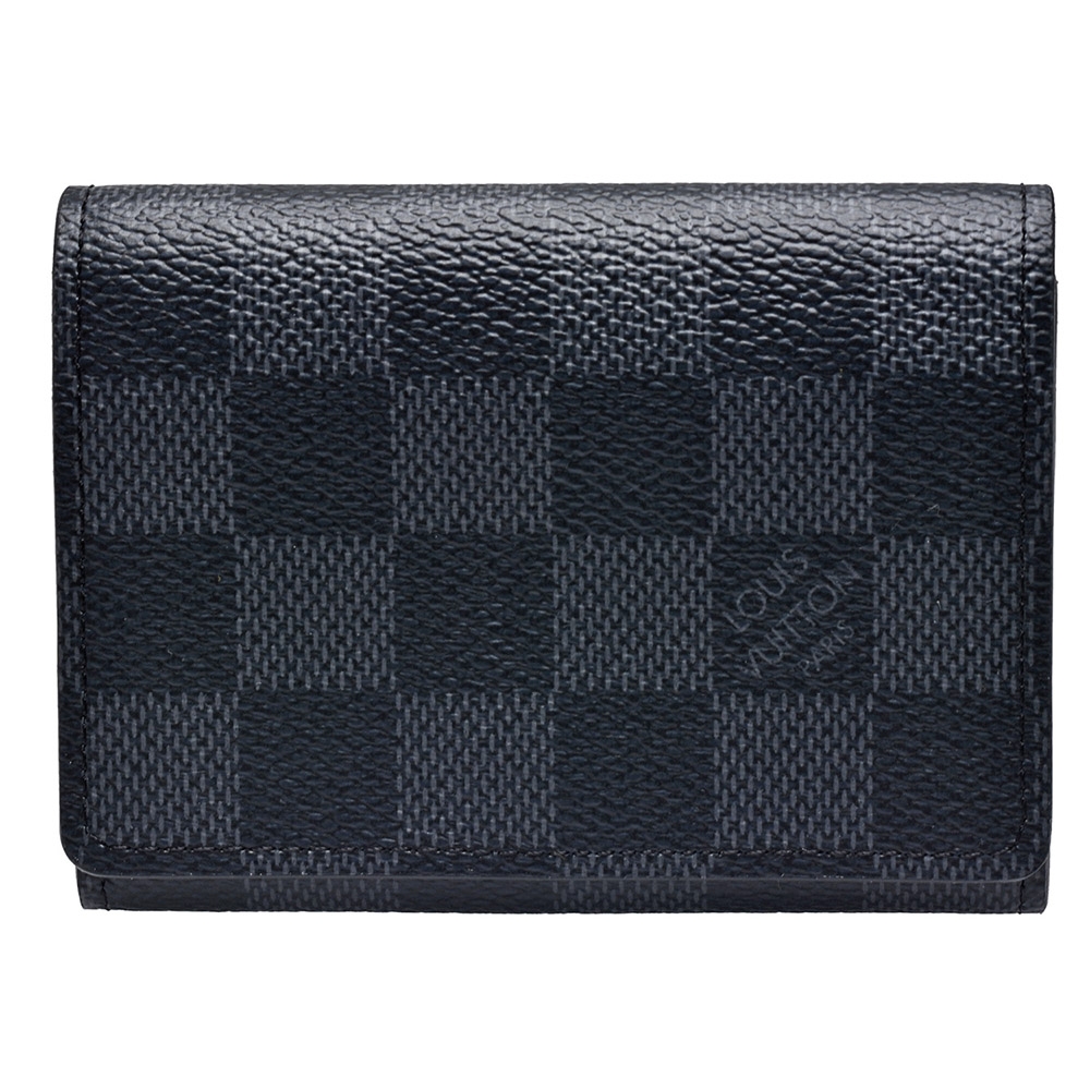 Louis Vuitton White Damier Azur Enveloppe Cartes de Visite Blue Cloth  ref.395933 - Joli Closet