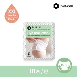 Parasol Clear + DryTM 新科技水凝果凍褲 6號/XXL (18片/袋)紙尿褲/褲型尿布/厚磅/舒緩/過敏/瞬吸/親膚/環保/寶寶/彌月/乾爽