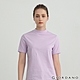 GIORDANO 女裝冰氧吧微高領短袖T恤 - 83 蘭花粉紫 product thumbnail 1