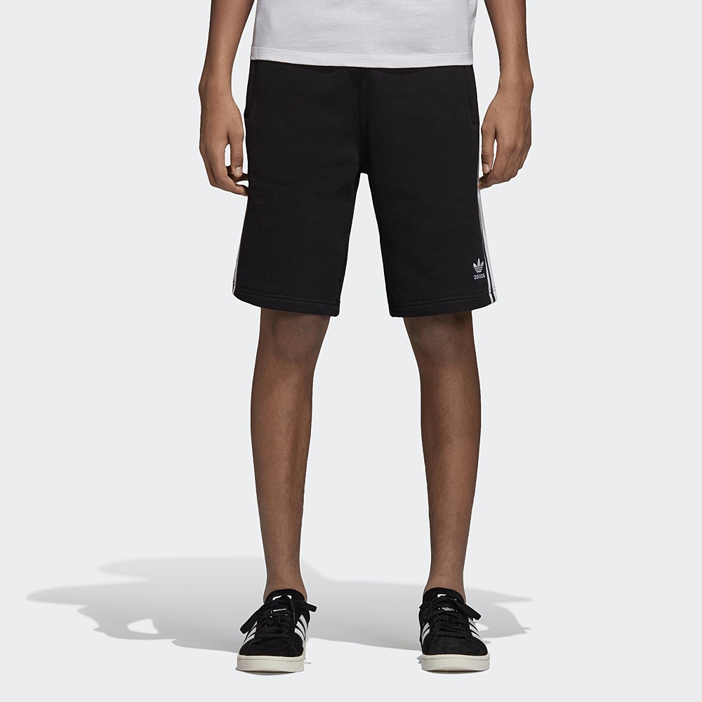 adidas 短褲 男款 運動短褲 三葉草 國際碼 3-STRIPE SHORTS  黑 DH5798