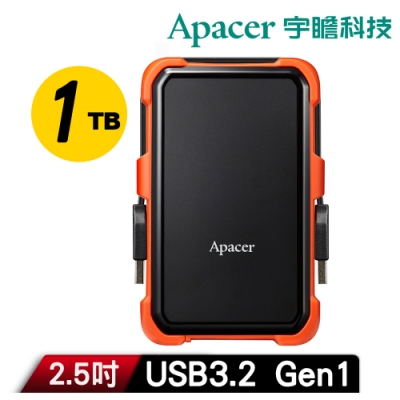 Apacer 宇瞻 AC630 1TB USB3.2 Gen1 軍規戶外防護行動硬碟