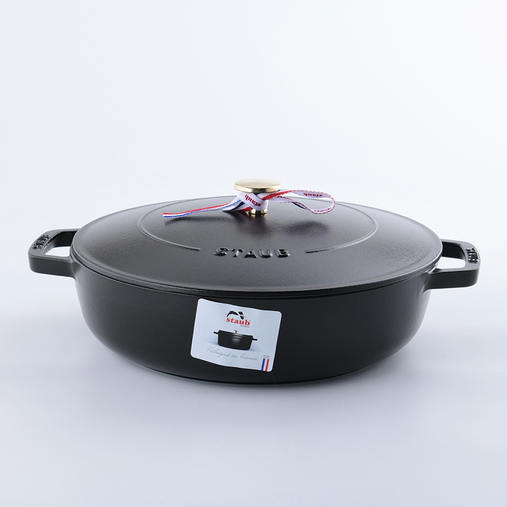 Staub 水滴形多功能鑄鐵燉鍋28cm 3.7L 黑| 鑄鐵鍋| Yahoo奇摩購物中心