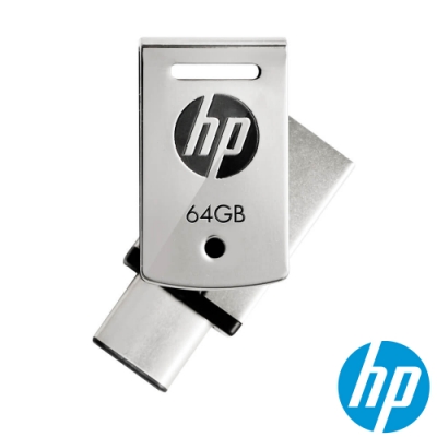 HP x5000m Type-C OTG USB3.1 64GB雙頭隨身碟(銀/黑)