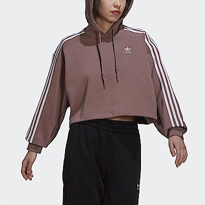 Adidas Short Hoodie HN5885 女連帽上衣帽T 短版運動休閒寬鬆刷毛 