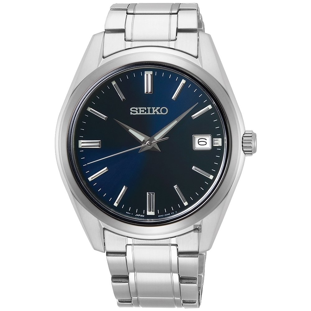 SEIKO 精工 CS 時尚石英手錶 送禮推薦-藍x銀/39mm (SUR309P1)_SK045