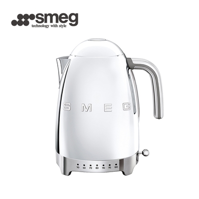【SMEG】義大利控溫式大容量1.7L電熱水壺-閃亮銀_KLF04SSUS