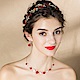 Hera 赫拉 愛的宣言紅玫瑰鑲鑽扭珠新娘飾品-玫瑰項鍊 product thumbnail 1