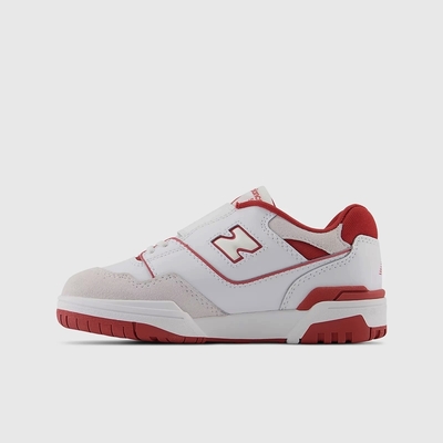 New Balance 550系列 男女大童休閒鞋-白紅-PHB550TF-M