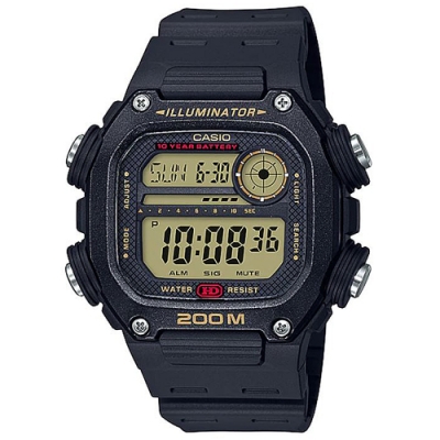 CASIO 粗曠男子強悍風格電子錶-黑色錶框x黑錶盤(DW-291H-9A)/50.5mm