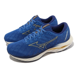 Mizuno 慢跑鞋 Wave Inspire 19 SSW 美津濃 男鞋 藍 支撐 運動鞋 避震 路跑 J1GC2344-06