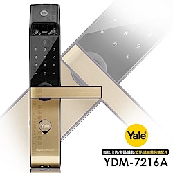 Yale耶魯 指紋/卡片/密碼/鑰匙智能電子門鎖YDM-7216A(附基本安裝)