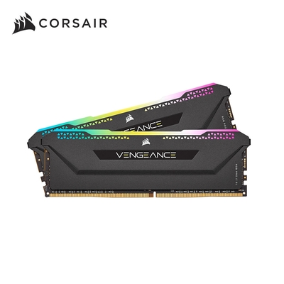 海盜船 CORSAIR Vengeance  PRO SL, RGB DDR4 3600MHz, 32GB(16GBx2)雙通/黑 CL18-22-22  1.35V