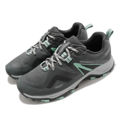 Merrell 戶外鞋 MQM Flex 2 GTX 女鞋 登山 越野 防潑水 透氣 運動 膠底 灰 綠 ML034958