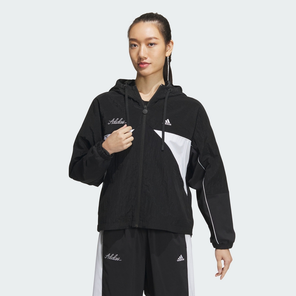 ADIDAS RCO WV JKT2 女運動外套-黑-IP0753