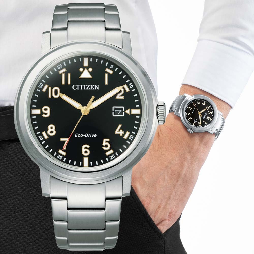 CITIZEN星辰 GENT'S系列 光動能時尚經典腕錶 40mm/AW1620-81E