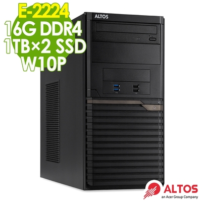 Acer Altos T110F5 商用伺服器 E-2224/16G/1TBX2/W10P