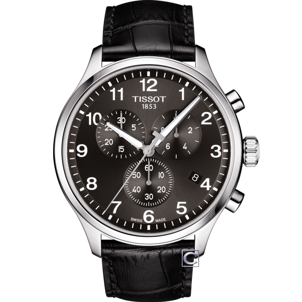 TISSOT 天梭 官方授權Chrono XL韻馳系列經典計時腕錶(T1166171605700)黑皮