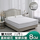 【House Door 好適家居】冬夏兩用直紋緹花複合式雙膠記憶床墊8cm厚-雙大6尺 product thumbnail 1