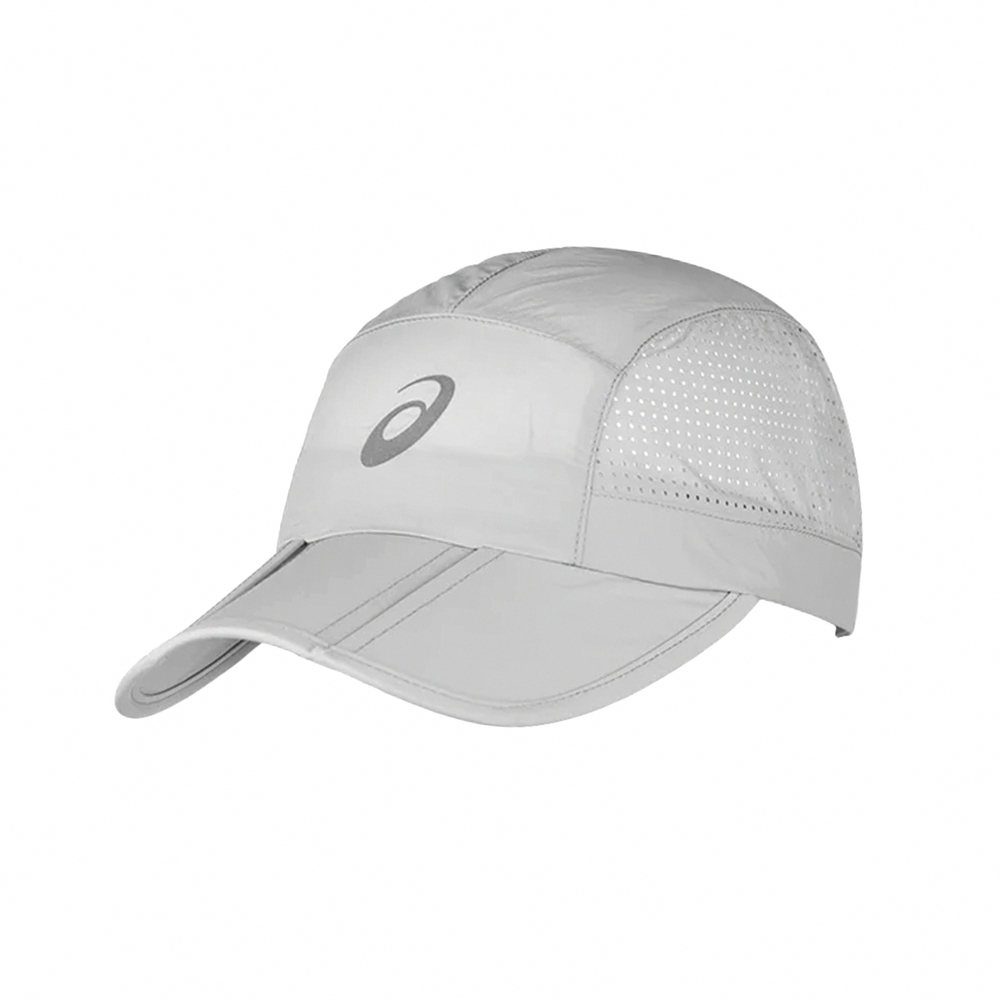 Asics 運動帽 Light Weight Cap 灰 銀 輕量 尼龍 多片式 可折疊 跑步 帽子 亞瑟士 3013B019020