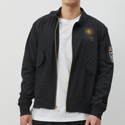 Nike AS N31 MNK BOMBR JKT 黑色 休閒 領口 飛行 外套 FD8436010