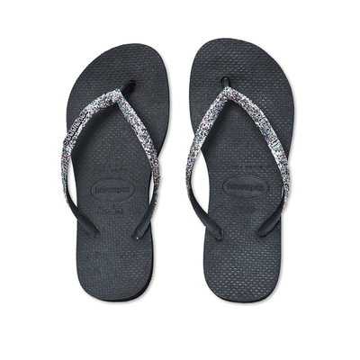 Havaianas Slim Flatform 女鞋 黑色 閃亮 厚底 夾腳 拖鞋 4144764-0090W