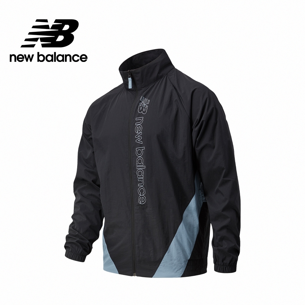 【New Balance】平織拉鍊外套_男性_黑色_AMJ11503BK