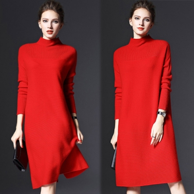 【KEITH-WILL】歐系時尚簡潔風針織洋裝