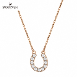 SWAROVSKI 施華洛世奇 Towards 個性玫瑰金馬蹄鐵水晶項鏈