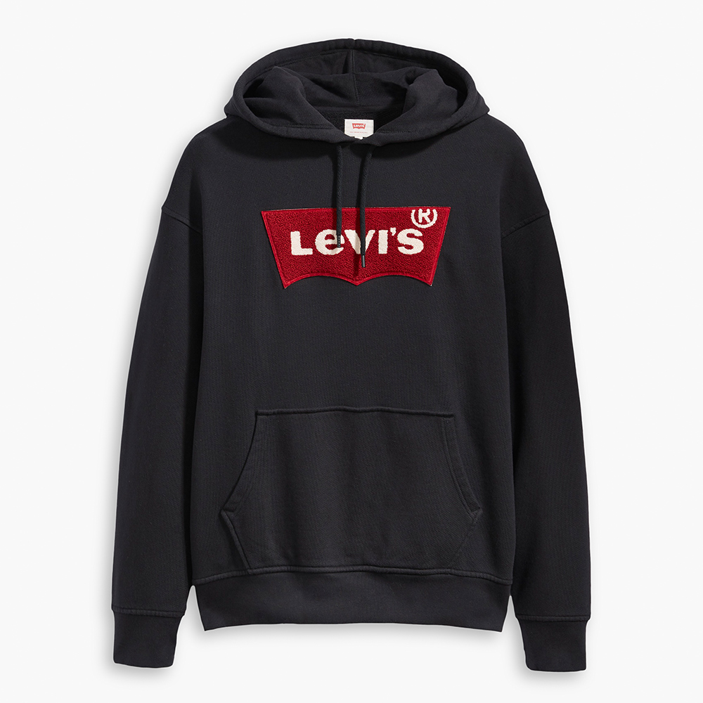 Levis 男女同款 重磅帽T / Oversize 寬鬆版型 / 雪尼爾絨面Logo