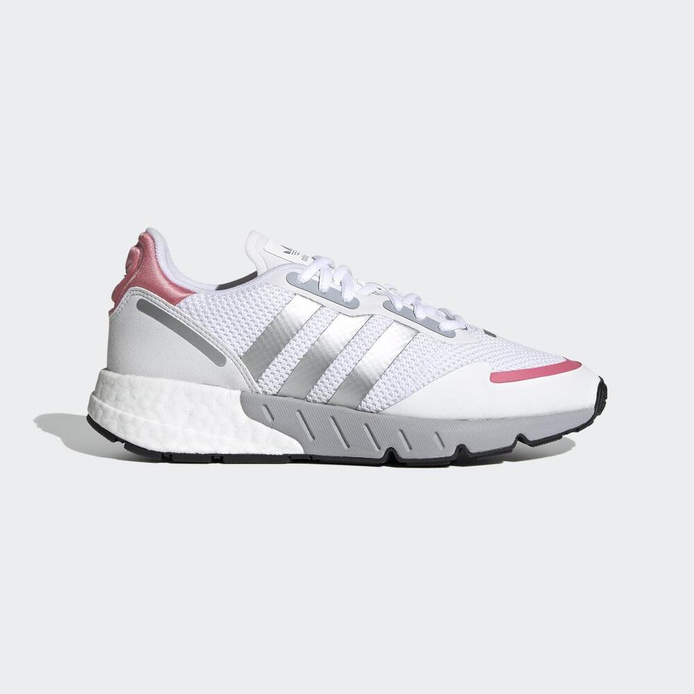 Adidas Zx 1k Boost W [FY5654] 女鞋 運動 休閒 慢跑 舒適 透氣 穩定 經典 穿搭 白 銀