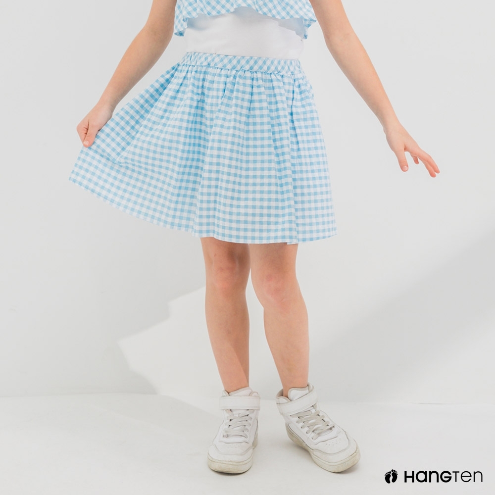 Hang Ten-女童-REGULAR FIT鬆緊短裙-藍色