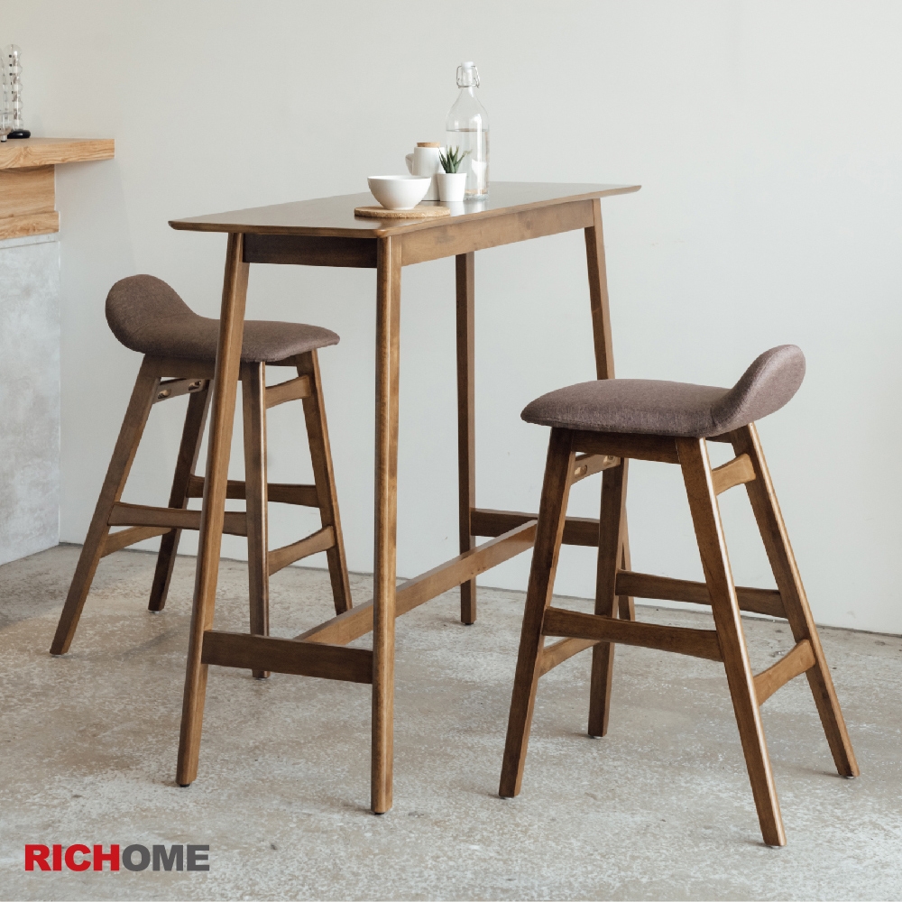 RICHOME 莉雅實木高腳桌椅組W140 × D45 × H105 cm