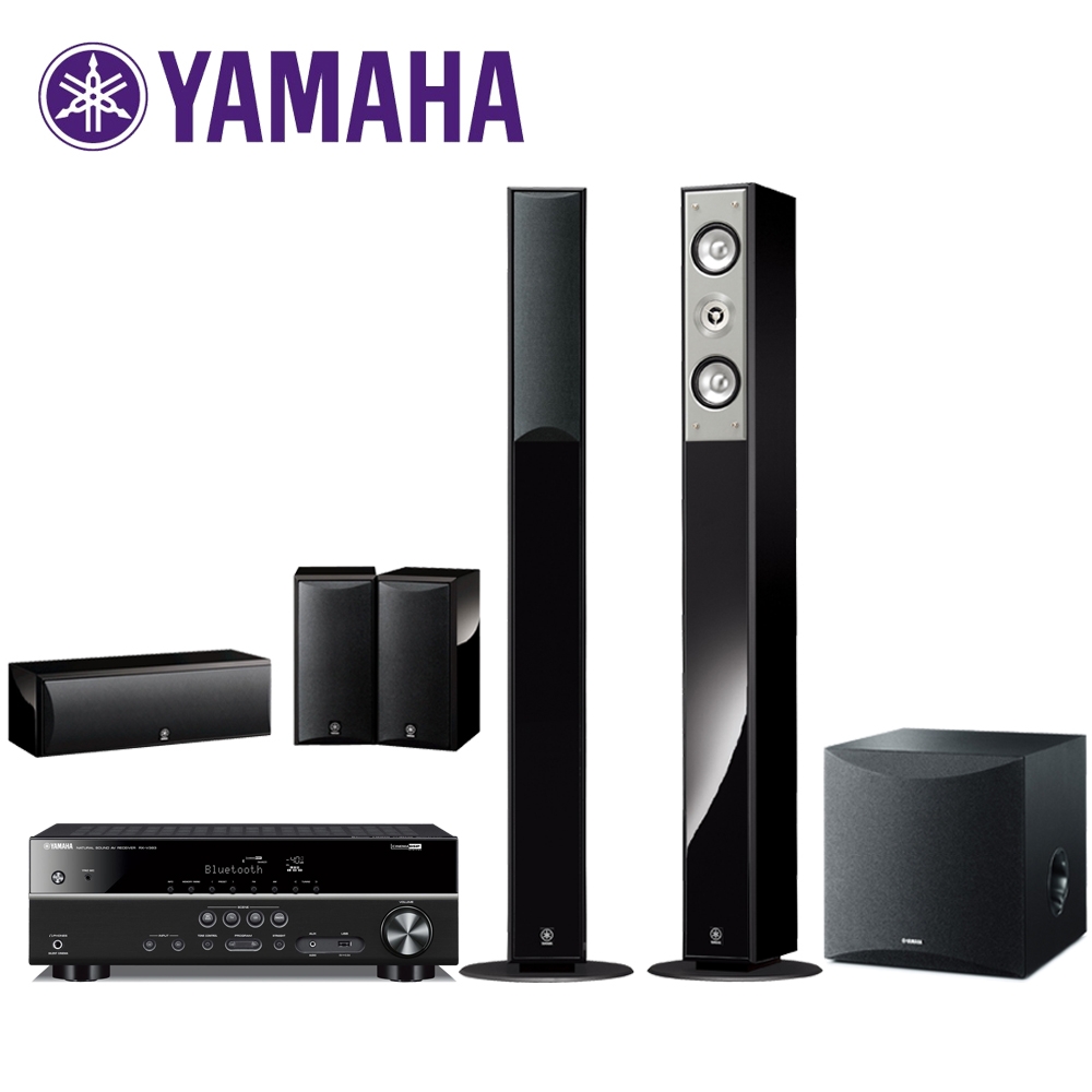 YAMAHA 山葉RX-V385+NS-F210+NS-PB210+NS-SW050 家庭劇院組合公司貨