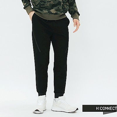 H:CONNECT 韓國品牌 男裝-運動造型束口褲-黑