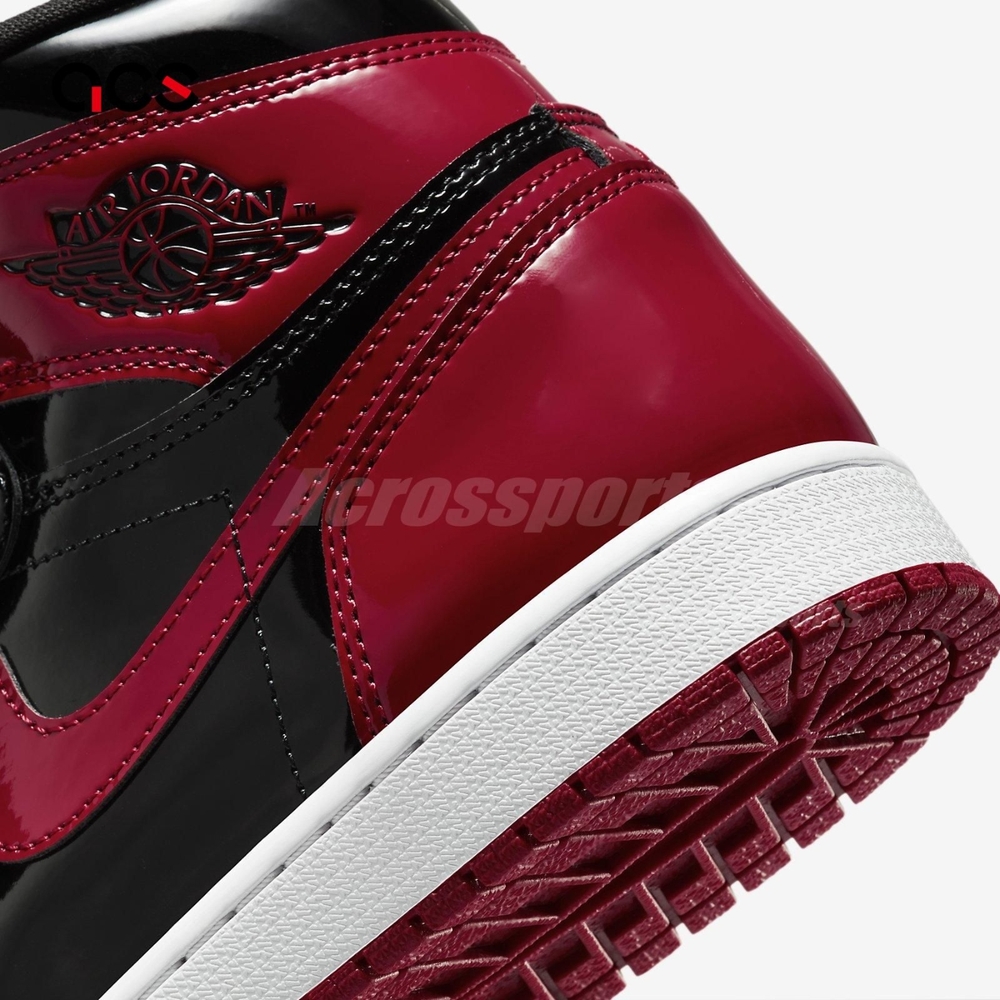 Nike 喬丹Air Jordan 1代OG AJ1 男鞋Patent Bred 漆皮經典配色黑紅