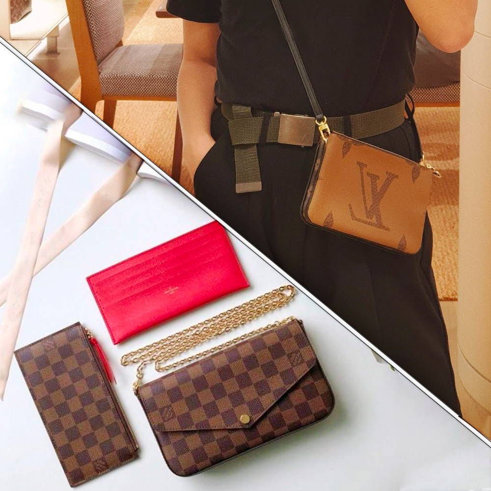 Louis Vuitton N63032 FELICIE三合一鏈帶包, LV路易威登