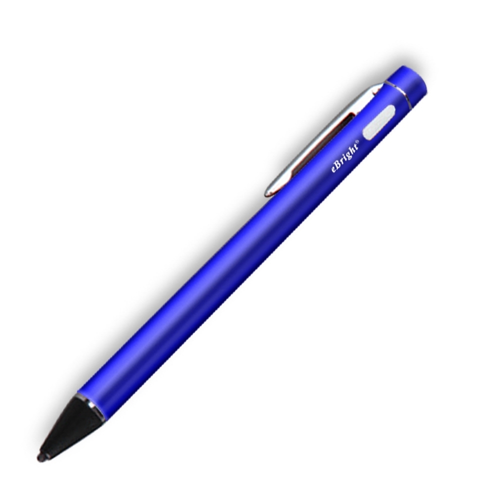 【TP-C26智慧藍】eBright金屬主動式電容式觸控筆(送絨布筆套+USB充電器)