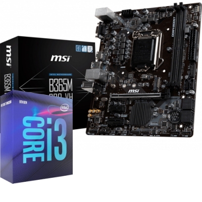 Intel i3-9100F 處理器 + MSI B365M PRO-VH 組合套餐