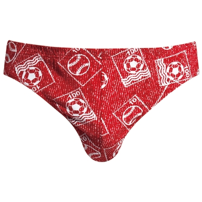 DADADO-印花系列-足球郵票 M-LL貼身三角男內褲(紅) 透氣-GH3241RE