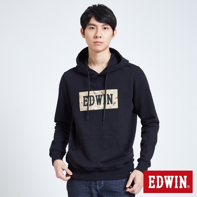 EDWIN 人氣復刻 沙漠旅程 沙漠迷彩連帽長袖T恤-男-黑色