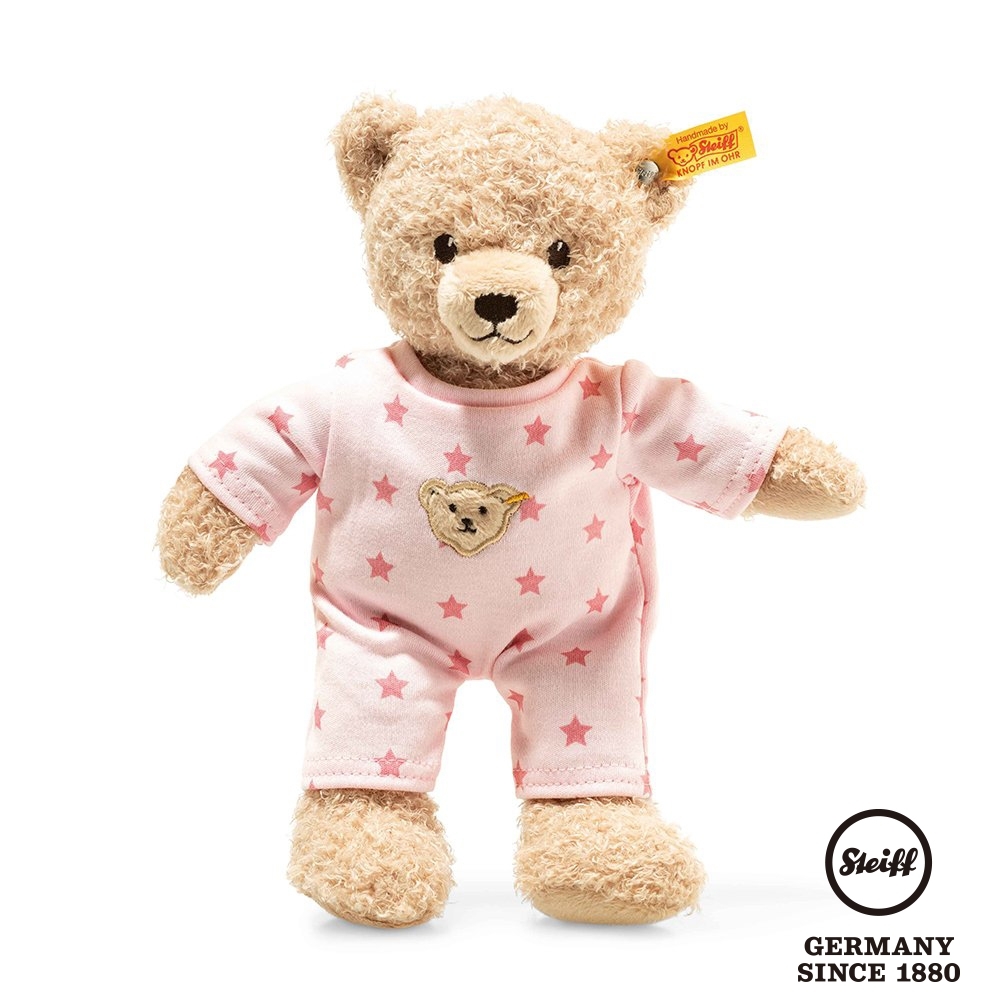 STEIFF德國金耳釦  Teddy bear girl baby with pyjama 星星睡衣小女孩 (嬰幼兒玩偶)