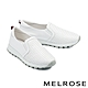 休閒鞋 MELROSE 美樂斯 日常百搭編織造型全真皮厚底休閒鞋－白 product thumbnail 1