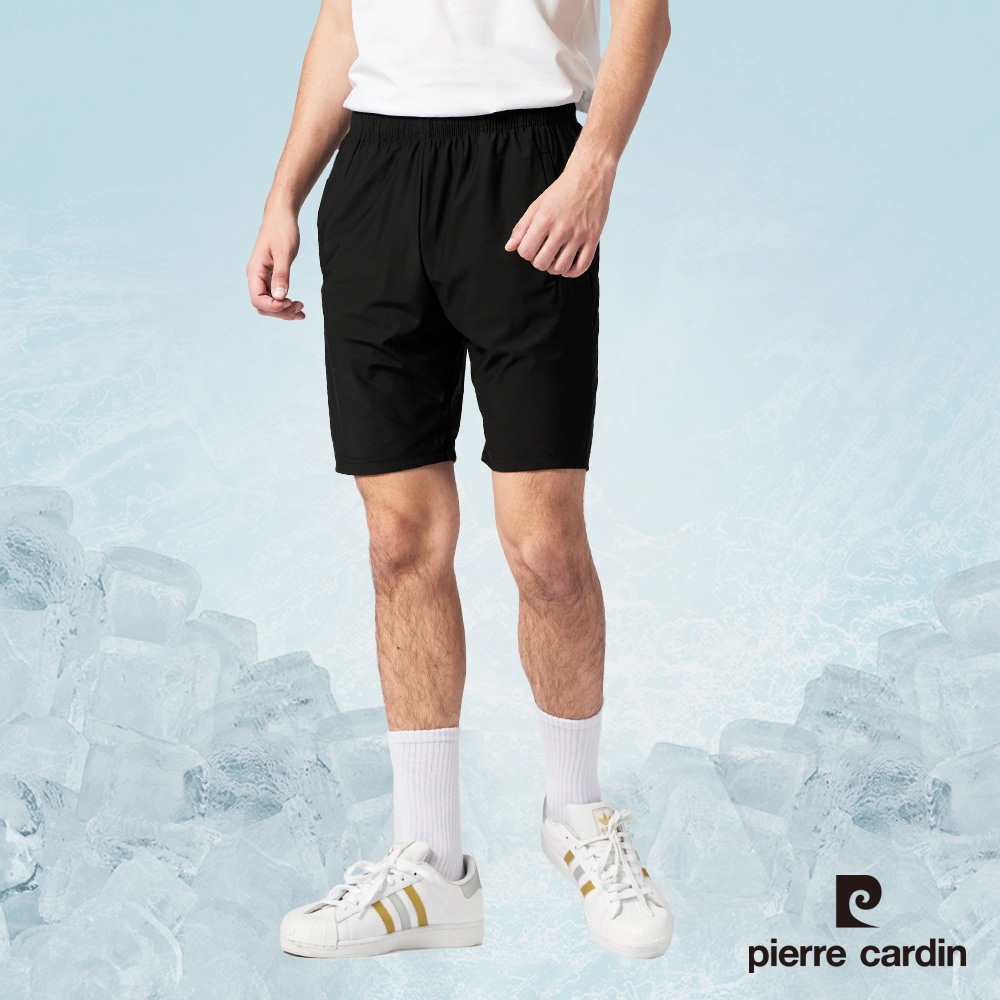 Pierre Cardin皮爾卡登 男款 冰絲涼感吸濕排汗透氣機能短褲(多款任選) (黑色(冰絲涼感))